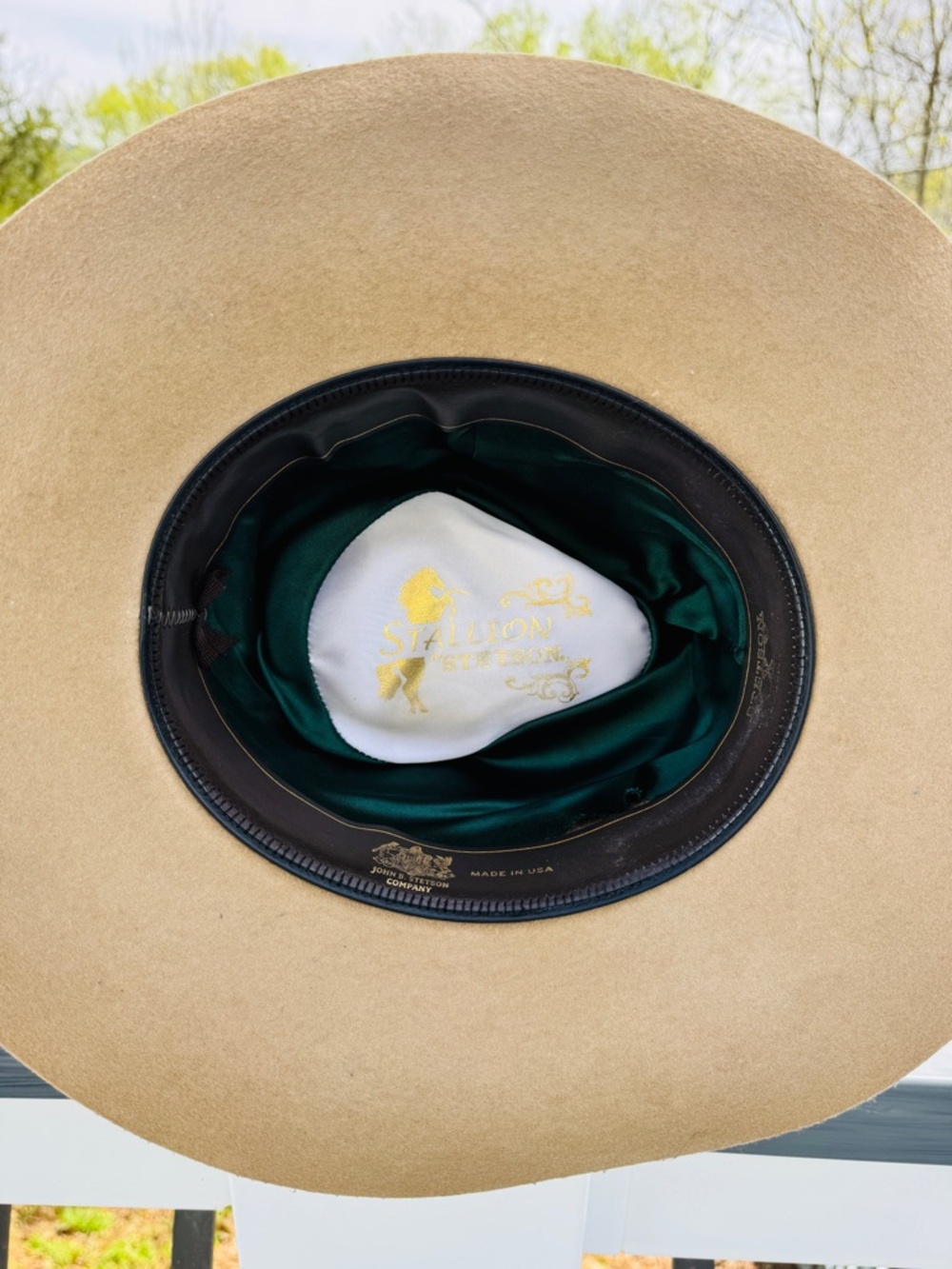 Stetson Stallion XXX Wool Western Cowboy Hat Tan 7 1/4 - Picture 5 of 9